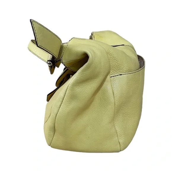 ETIENNE AIGNER Woman’s Leather Yellow Shoulder Bag With Gold Hardware - Picture 5 of 16